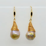 Baroque Pearl Earrings 925 Sterling Silver Women's Earrings
