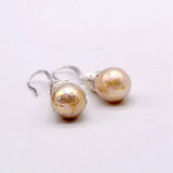 Baroque Pearl Earrings 925 Sterling Silver Women's Earrings
