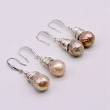 Baroque Pearl Earrings 925 Sterling Silver Women's Earrings
