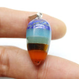 Chakra Pendant Amethysts Tiger Eye Stone Circular Pendants 6pcs