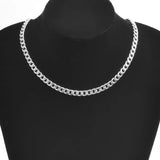 Rainbow/Silver Link Chain Necklace Stainless Steel Jewelry