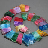 Rainbow Slice Stone Beads Necklace for Women
