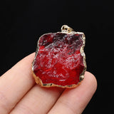Rainbow Stone Crystal Pendant Natural Irregular Women's Jewelry
