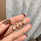 Rainbow Style 925 Silver Earrings Base for Pearls