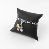 Rainbow Sun Star Charm Pendant