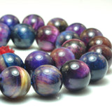 Rainbow Tiger's Eye Smooth Round Beads for DIY Jewelry Making
