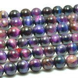 Rainbow Tiger's Eye Smooth Round Beads for DIY Jewelry Making
