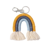 Rainbow Weaving Keychain Boho Holder Keyring Macrame Bag Charm Car Jewelry