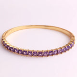 Rainbow CZ Crystal Bangle Bracelet for Women Lady Gift