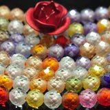 Rainbow Zircon Round Beads Loose Gemstones for Jewelry Making