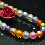 Rainbow Zircon Round Beads Loose Gemstones for Jewelry Making