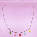 Rainbow Bear Body Chain Waist Chain Sexy Bikini Beach Rhinestone Waist Chain