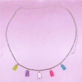 Rainbow Bear Body Chain Waist Chain Sexy Bikini Beach Rhinestone Waist Chain