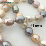 Rainbow Pearl Bracelet Bangle Mixed Freshwater Pearls Peach Grey
