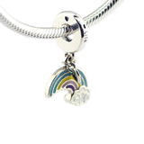 Colorful Enamel Silver Charm for Snake Chain Bracelets