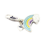 Colorful Enamel Silver Charm for Snake Chain Bracelets