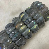 Labradorite Stone Beads Bracelet Natural Gemstone Bangle For Woman