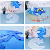 Moon Star Ramadan Dessert Tray Resin Mold Silicone Mould