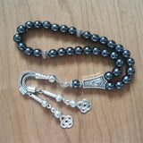 Muslim Hematite Stone Allah Prayer Beads 33pcs Subha Tasbih