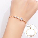 10PCS Butterfly Heart Zirconia Chain Bracelets for Women Girls