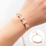 10PCS Butterfly Heart Zirconia Chain Bracelets for Women Girls