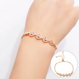 10PCS Butterfly Heart Zirconia Chain Bracelets for Women Girls