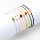 Adjustable Seed Bead Bracelet, Boho Layering Jewelry