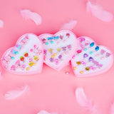 7 Pairs Pearl Rhinestone Cartoon Animal Ear Clip Earrings Set for Girls Kids