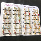 Stainless Steel Hoop Earrings for Women Girls 12Pairs