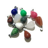 Natural Stone Gem Water Drop Pendant DIY Necklace Bracelet Earrings