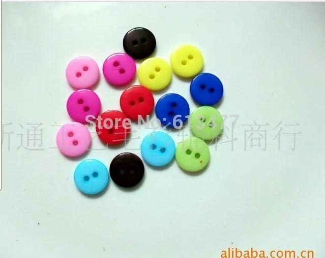 Colorful Buttons Sewing Painted Buttons DIY Clothing Accessories 500pcs