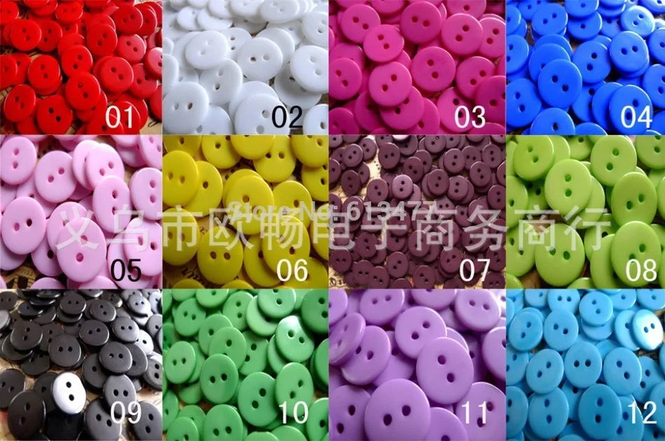 Colorful Sewing Painted Buttons 500pcs DIY Clothing Accessories BT03