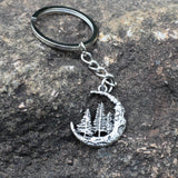 Mountain Pines Sun Keychain Women Men Jewelry