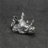 Biker Style Rhinoceros Pendant Stainless Steel Jewelry