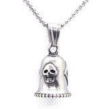 Skull Bell Pendant Biker Style No.13 Stainless Steel