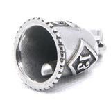 Skull Bell Pendant Biker Style No.13 Stainless Steel