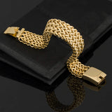Plated Stainless Steel DJ Bracelet for Men