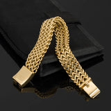 Plated Stainless Steel DJ Bracelet for Men