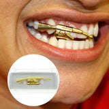 Hip Hop Teeth Grillz for Unisex Metal Top Tooth Caps Jewelry T020
