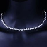 Big Rhinestone Tennis Necklace Iced Out Choker for Women