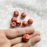 Rare 16MM Carved Coral Orange Red Gemstone Loose Beads