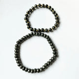 5*8MM Iron Pyrite Bracelet Natural Stone Jewelry