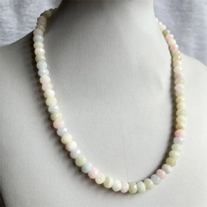 Vintage 5*8MM Faceted Morganite Necklace