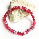 Vintage Red Ruby Bracelet 5*8MM