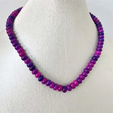5*8MM Sugilite Jade Necklace Stainless Steel Oval Stone Choker