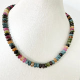 Rare 5*8MM Tourmaline Necklace Oval Natural Stone Jewelry Noble