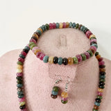 Rare 5*8MM Tourmaline Necklace Oval Natural Stone Jewelry Noble