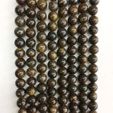 Rare 6/8/10MM Copper Bronzite Iron Gem Bead Spacer DIY Jewelry Making