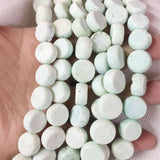 Rare 7*15MM Flat Pet Drum Light Coral Gemstone Loose Beads