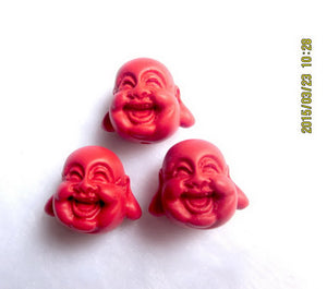 Rare Cinnabar Buddha Head Pendant